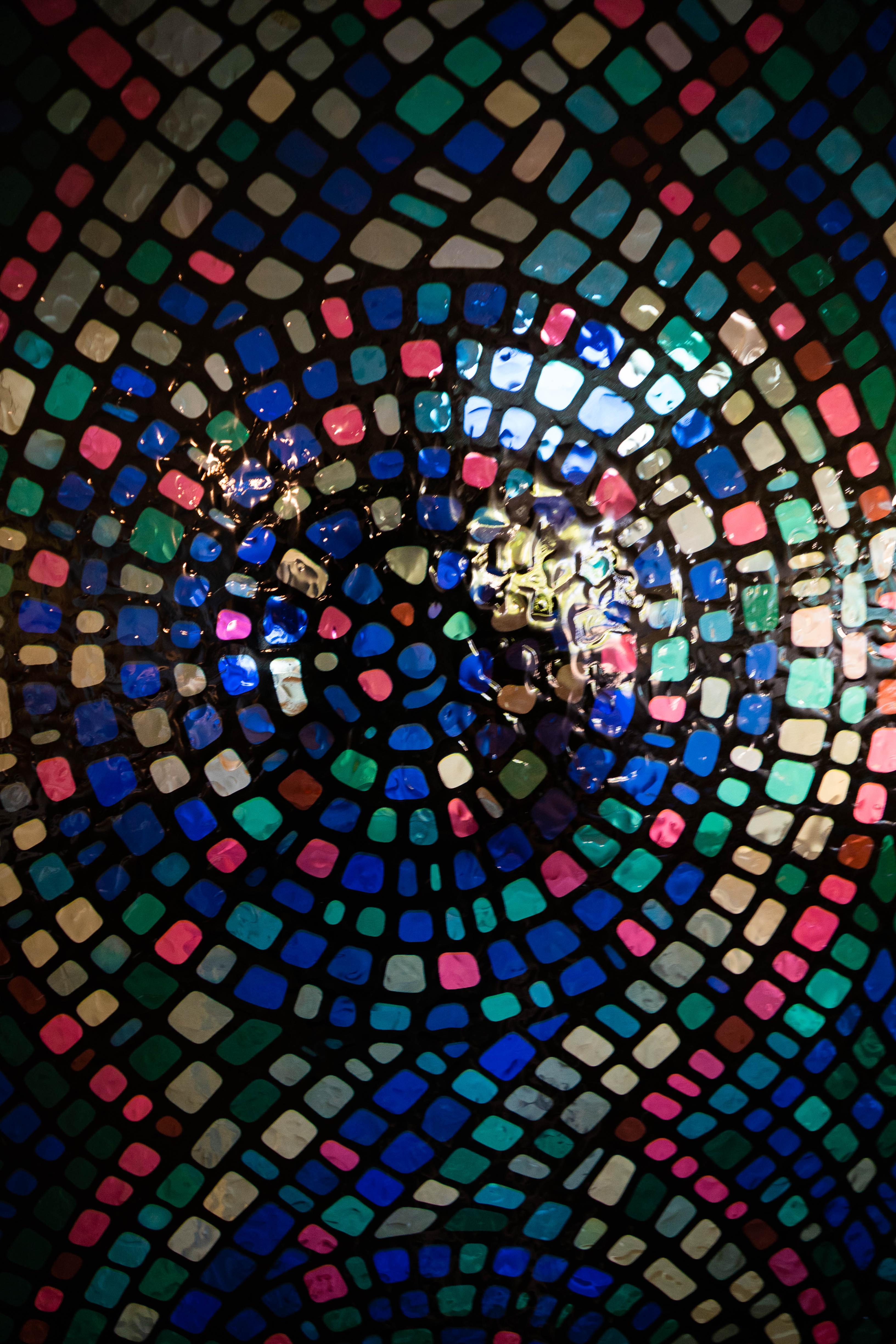 Stained glass pattern in the Campus Center chapel